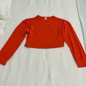 Lululemon crop top orange size 4